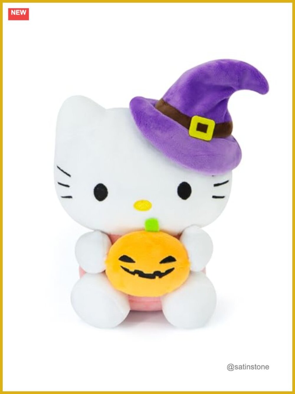 7-inch Pumpkin Cat Plush Stuffed Animal Soft Cute Halloween Kitty
